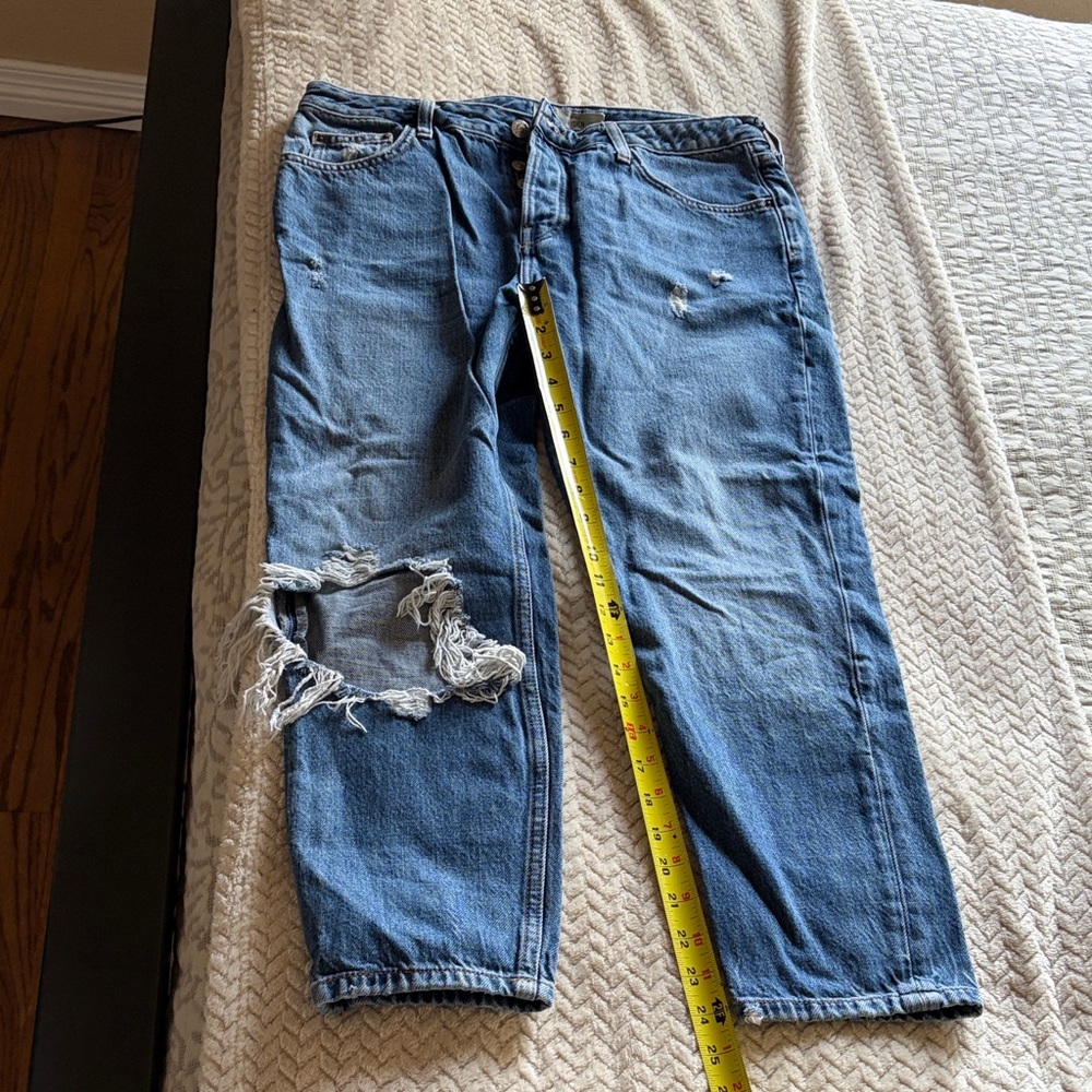 Topshop Moto Hayden Relaxed Distressed Jeans